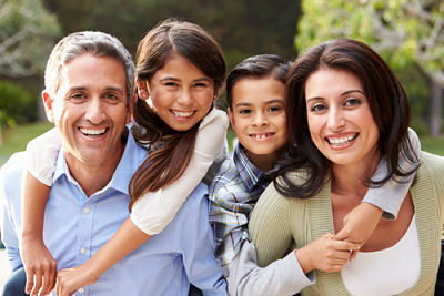 Picture of a young hispanic family.